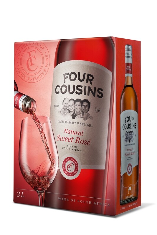 FOUR COUSINS NATURAL SWEET ROSE - 4 x 3L