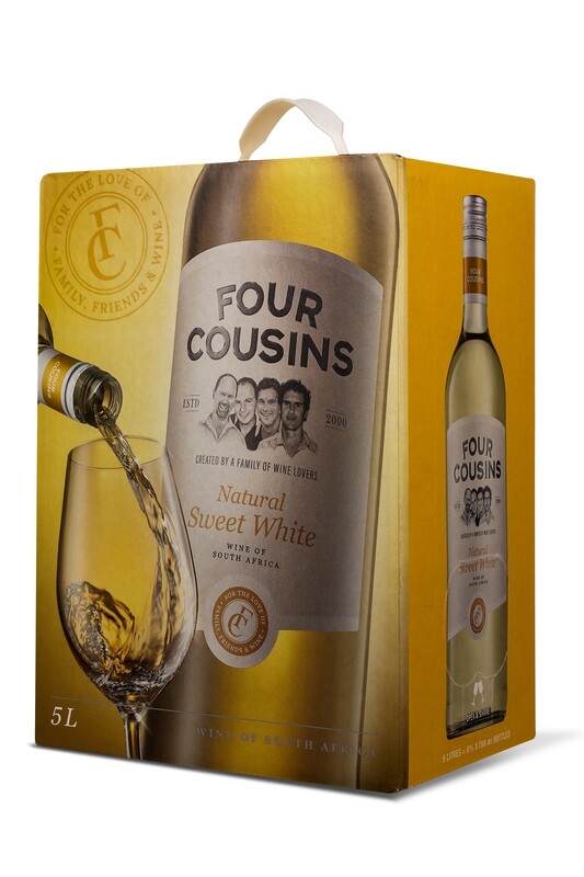 FOUR COUSINS NATURAL SWEET WHITE - 4 x 5L
