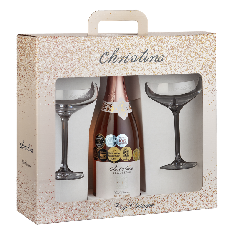 CHRISTINA BRUT ROSE CC AND COUPE GIFT SET - 1 x 750ml