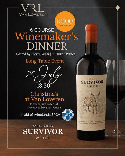 WINEMAKER'S DINNER BOOKING - 25 JULY 2025