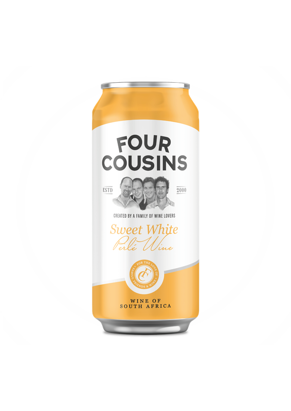 FOUR COUSINS SWEET WHITE PERLE CAN -  24 x 440ml