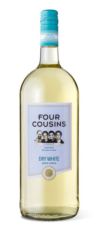 FOUR COUSINS DRY WHITE - 6 x 1.5L