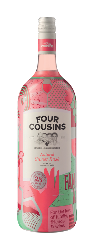 FOUR COUSINS NATURAL SWEET ROSE - 6 x 1.5L