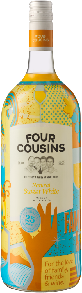 FOUR COUSINS NATURAL SWEET WHITE - 6 x 1.5L