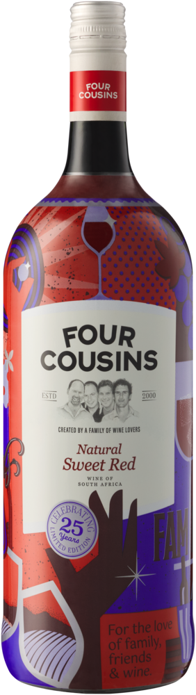 FOUR COUSINS NATURAL SWEET RED - 6 x 1.5L