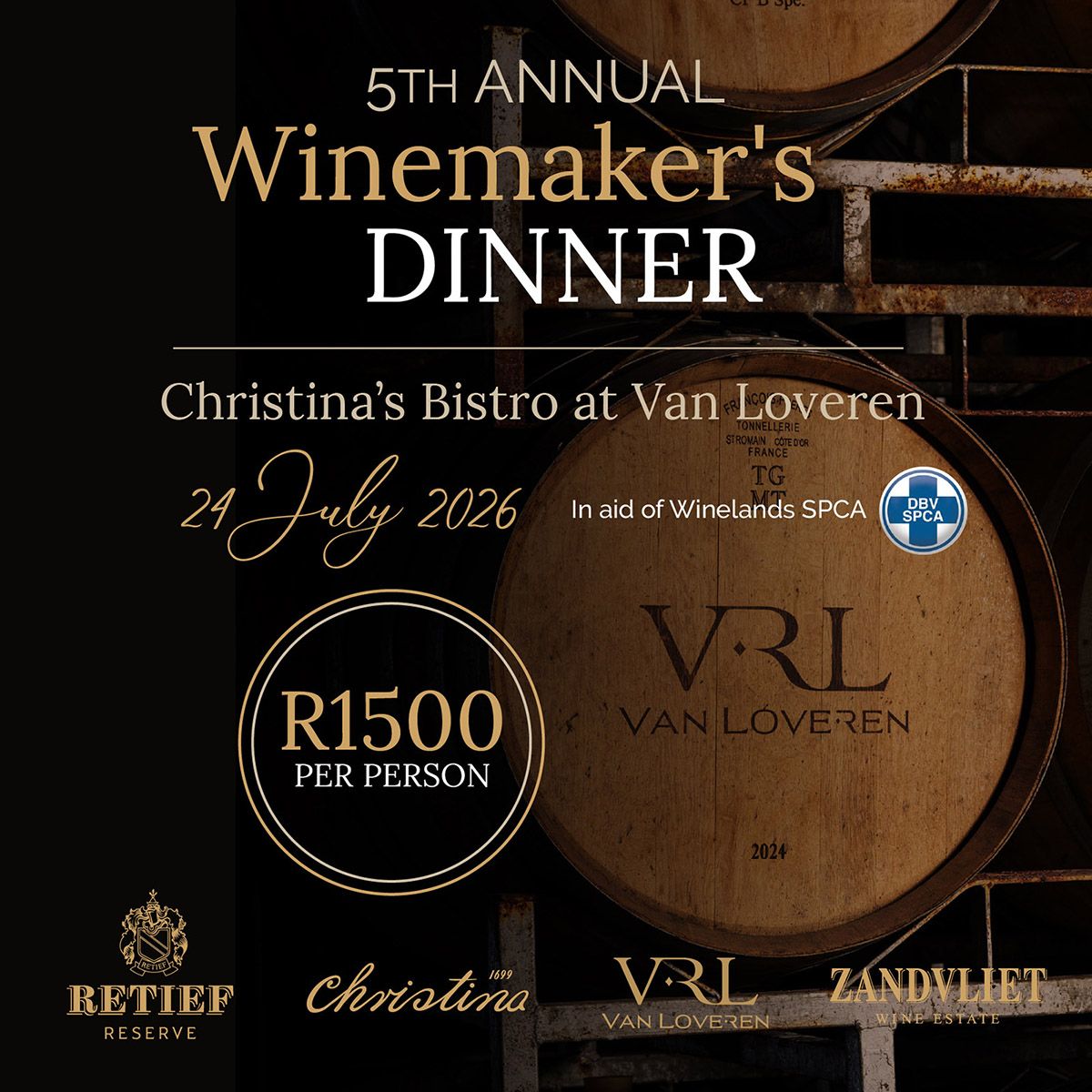 WINEMAKER'S DINNER BOOKING - 24 JULY 2026
