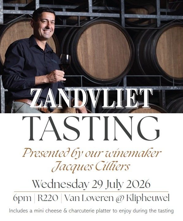 WINEMAKER'S TASTING AT VAN LOVEREN KLIPHEUWEL - 29 JULY 2026