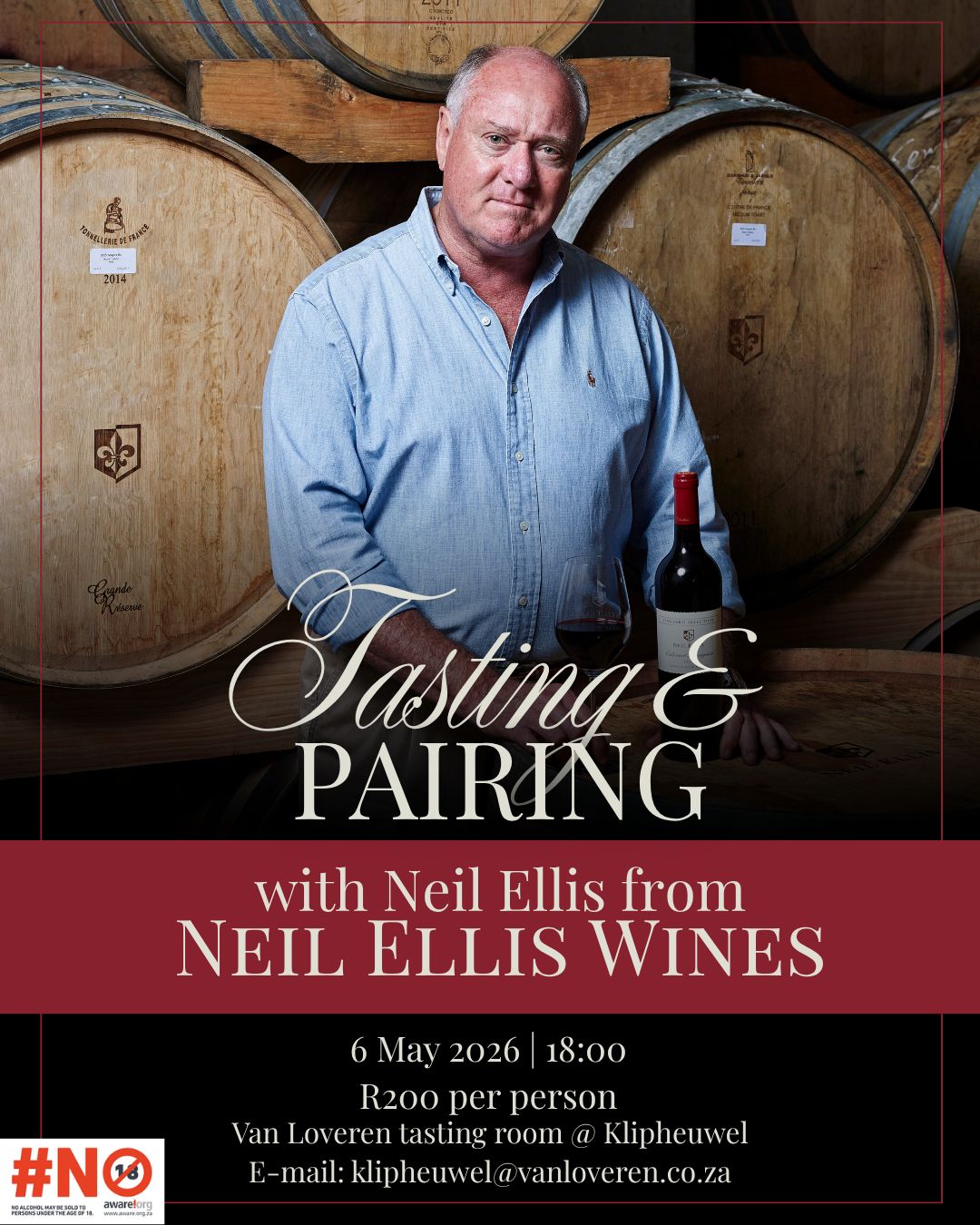 TASTING WITH THE WINEMAKER AT KLIPHEUWEL - 6 MAY 2026 TASTING WITH THE WINEMAKER AT KLIPHEUWEL - 6 MAY 2026