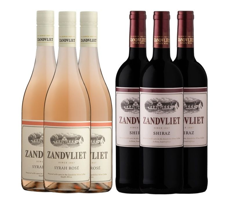 ZANDVLIET ESTATE HIS & HER SHIRAZ DUO - 6 x 750ml
