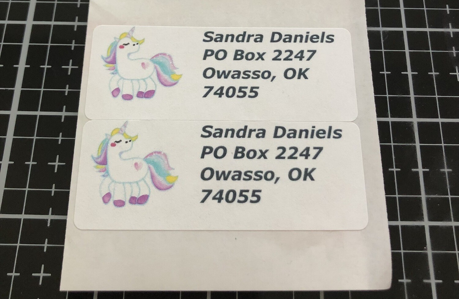 Pretty Unicorn  Address Labels