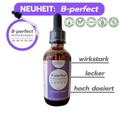 B-perfect - flüssiger, hochdosierter Vitamin B-Komplex B-perfect - flüssiger, hochdosierter Vitamin B-Komplex