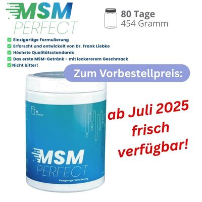 MSM Perfect (nicht BITTER! ) als Kombipräparat MSM Perfect (nicht BITTER! ) als Kombipräparat