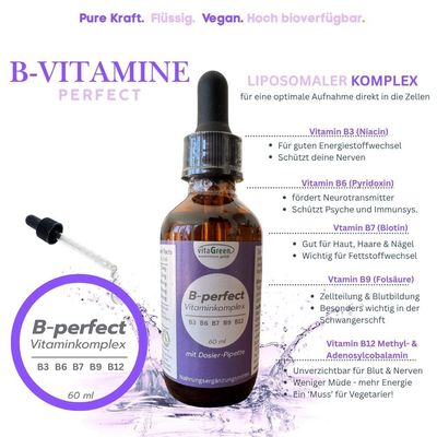 B-perfect - flüssiger, hochdosierter Vitamin B-Komplex B-perfect - flüssiger, hochdosierter Vitamin B-Komplex