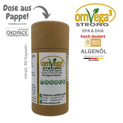 omVega3 STRONG (90 vegane Kapseln mit EPA und DHA aus Algen) omVega3 STRONG (90 vegane Kapseln mit EPA und DHA aus Algen)