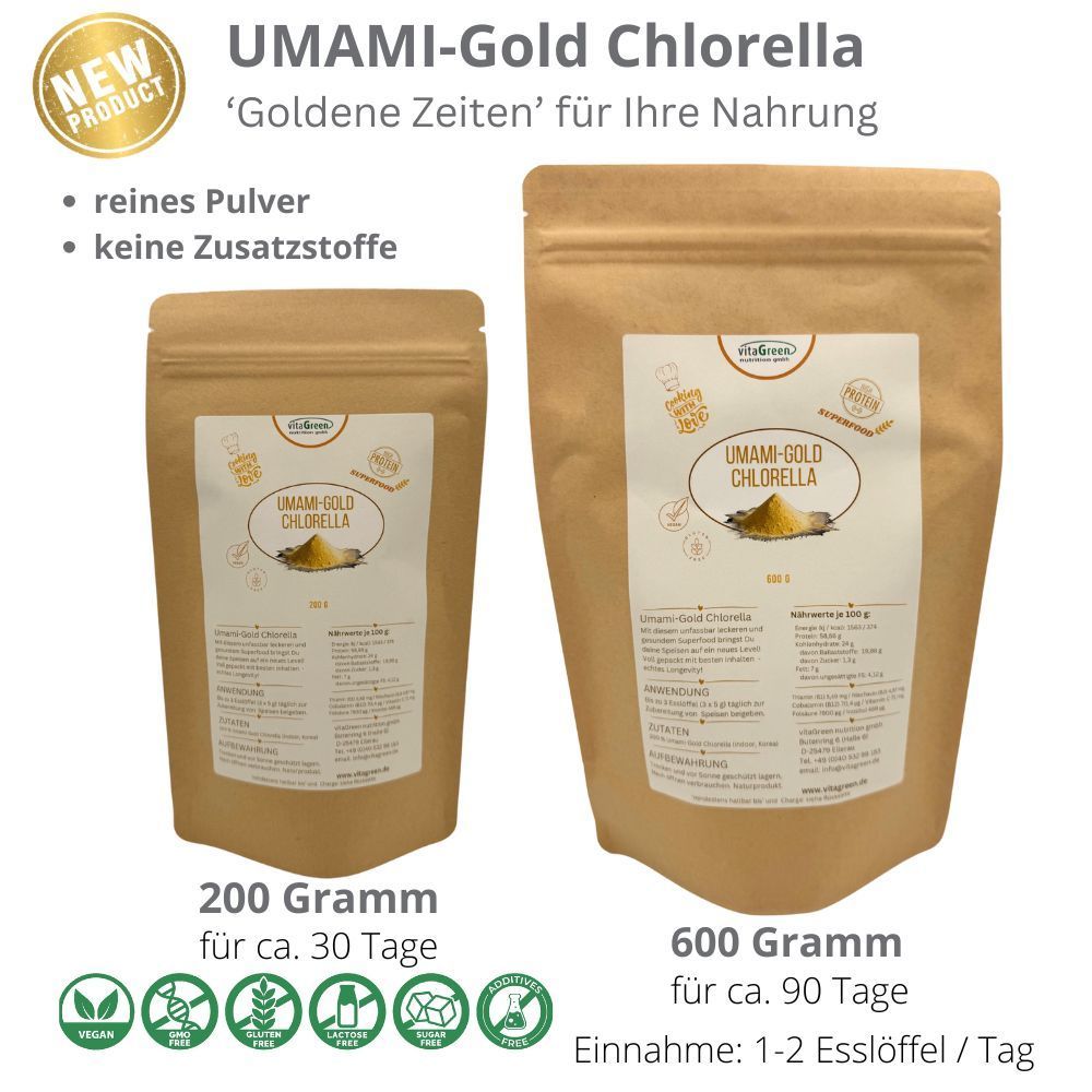 Umami-Gold Chlorella -das neue Superfood Umami-Gold Chlorella -das neue Superfood