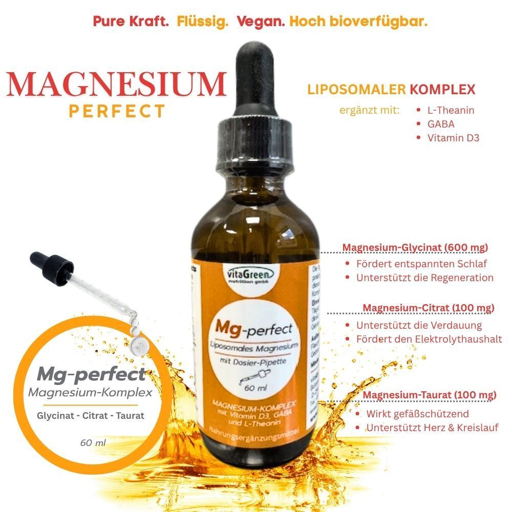 Mg-perfect - flüssiger, hochdosierter Magnesium-Komplex Mg-perfect - flüssiger, hochdosierter Magnesium-Komplex