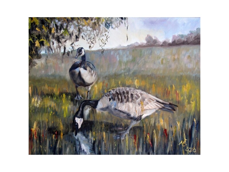 Geese in Bucks County Print 12" x 16"