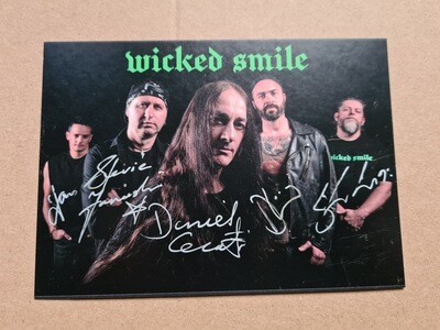 Wicked Smile limited edition signed postcard