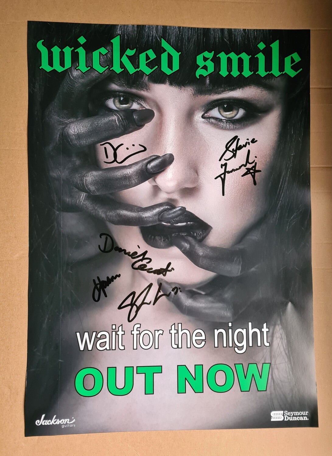 Wicked Smile Wait For The Night signed large poster (Australian orders)