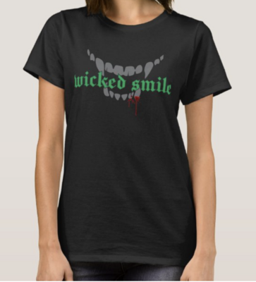 ​Wicked Smile female logo 'fangs' t.shirt (International orders only)