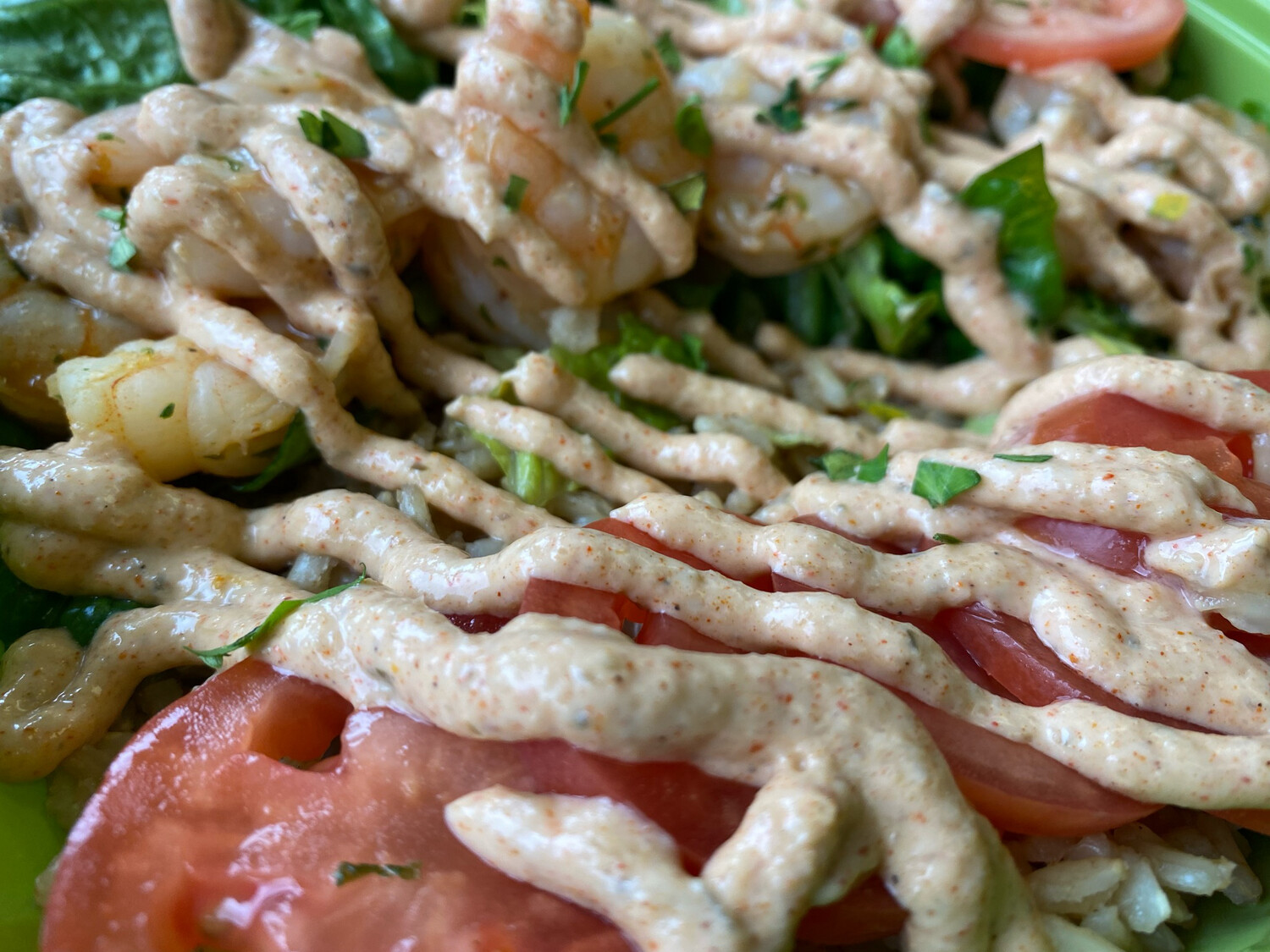 Shrimp Po Boy Rice Bowl