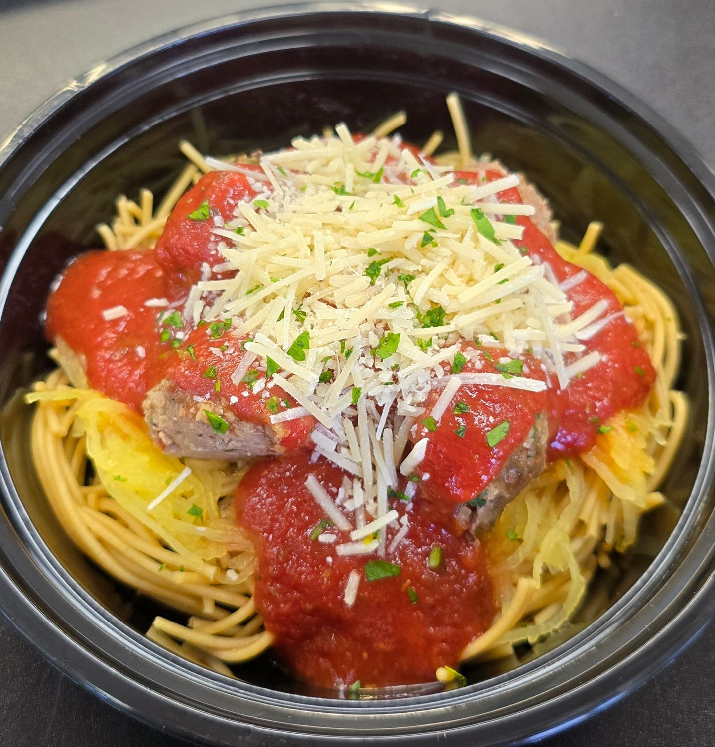 Spaghetti Squash &amp; Meatballs