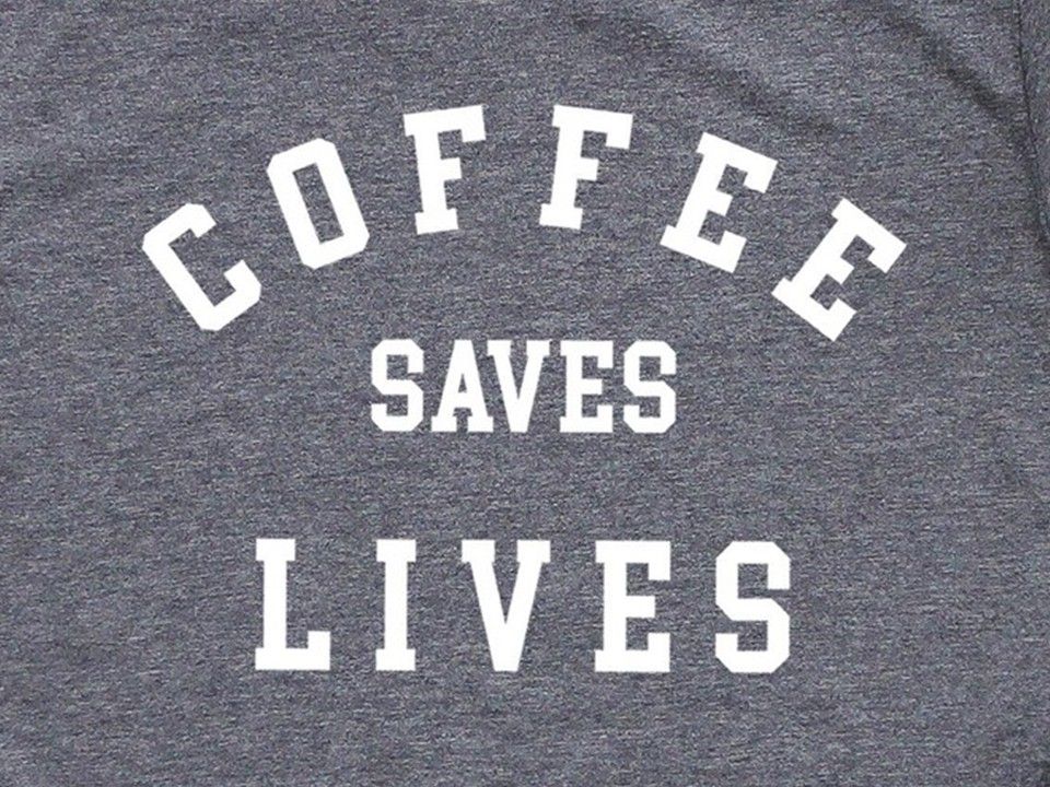 Coffee Saves Lives - Short (Light Heather Gray) Long Sleeve (Heathered Charcoal)