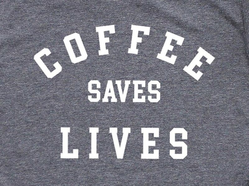 Coffee Saves Lives - Short (Light Heather Gray) Long Sleeve (Heathered Charcoal)