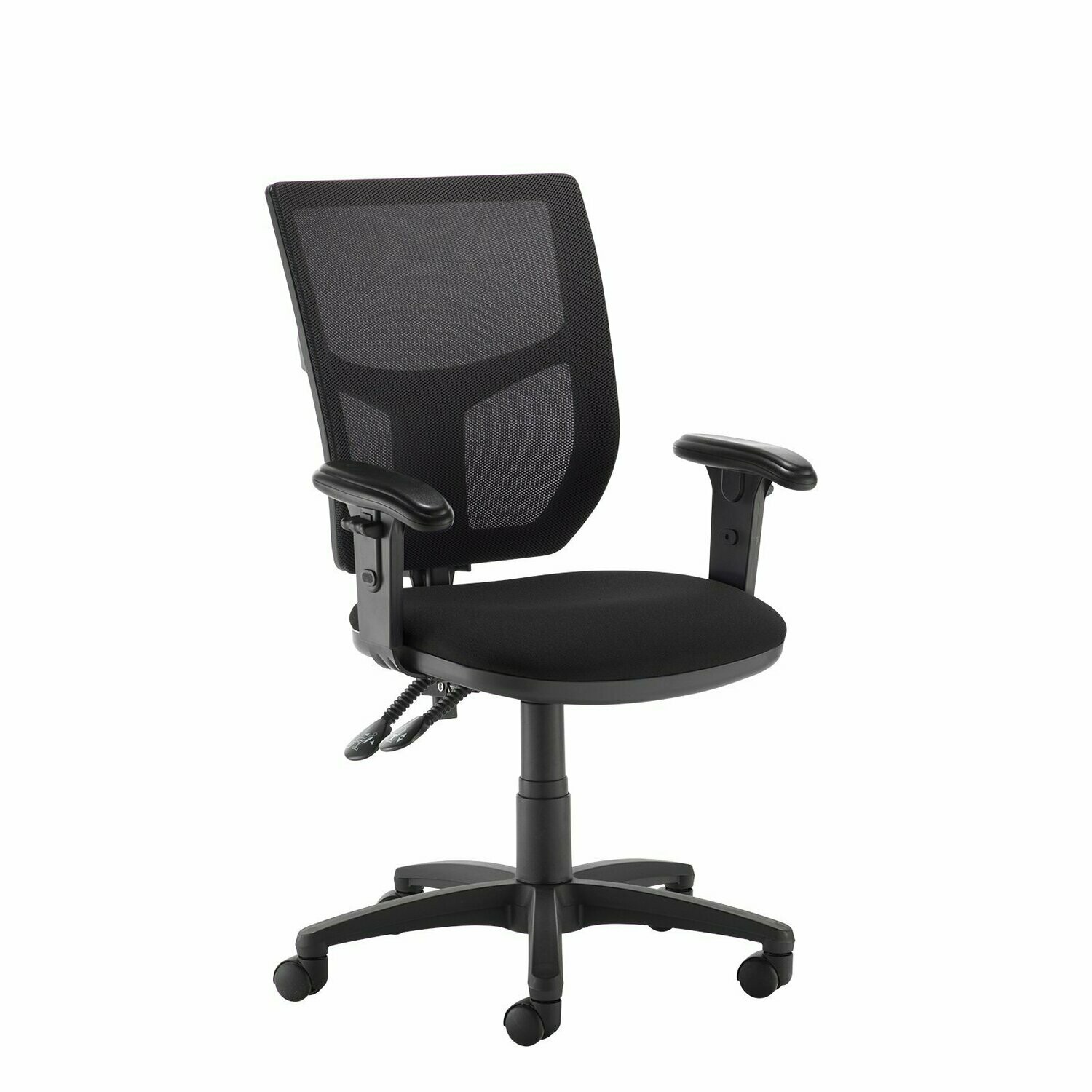Jota Mesh Medium Back Operators Chair With Adjustable Arms Black
