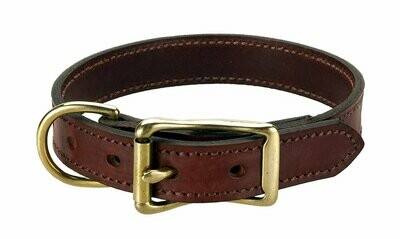 Leather flat collar narrow standard