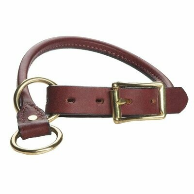 Leather rolled training collar