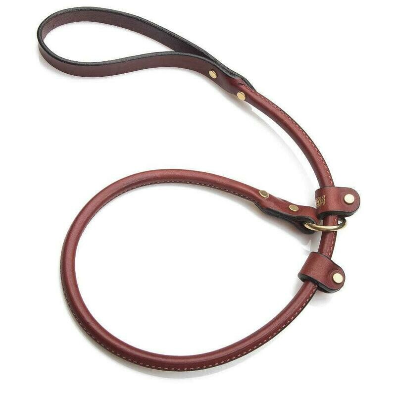 Leather handler slip lead
