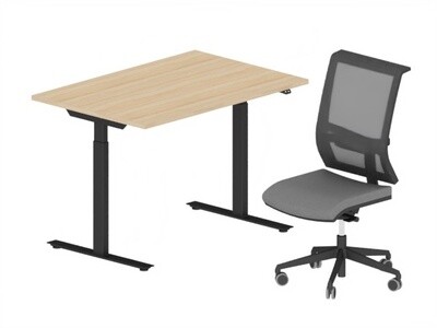 Hjemmekontor Pakke - Active hev\senk skrivebord og Active II kontorstol Hjemmekontor Pakke - Active hev\senk skrivebord og Active II kontorstol