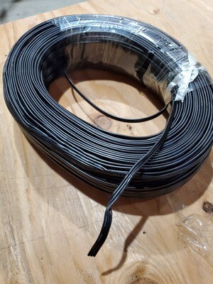 100 Foot FLAT 18 gauge 3 Core Wire BLACK