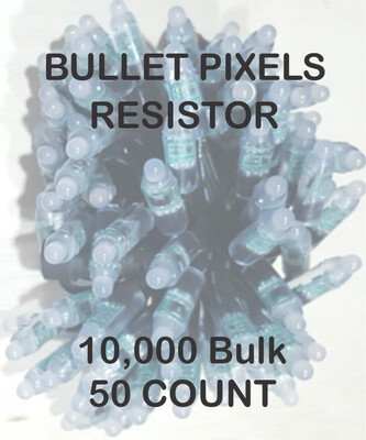 BULK 10,000 OR MORE PIXELS - 12V / WS2811 / Resistor / Bullet Pixels / 50 count Strings / Shipped Direct by Boat 8 to 12 Weeks for delivery BULK 10,000 OR MORE PIXELS - 12V / WS2811 / Resistor / Bullet Pixels / 50 count Strings / Shipped Direct by Boat 8 to 12 Weeks for delivery