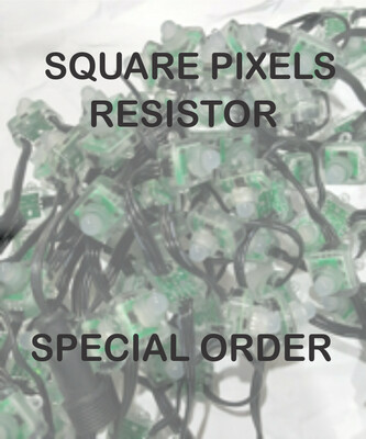 12V / WS2811 / Resistor / SQUARE Pixels / 50 and 100 count Strings / 18 Gauge WIRE / 4 Inch Spacing / - SPECIAL ORDER - 4 to 8 weeks for delivery 12V / WS2811 / Resistor / SQUARE Pixels / 50 and 100 count Strings / 18 Gauge WIRE / 4 Inch Spacing / - SPECIAL ORDER - 4 to 8 weeks for delivery