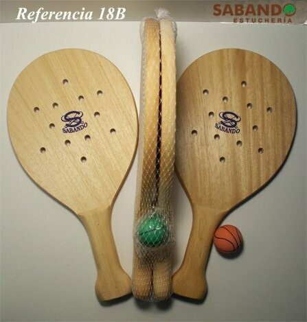 Lote de dos juegos de palas de playa perforadas