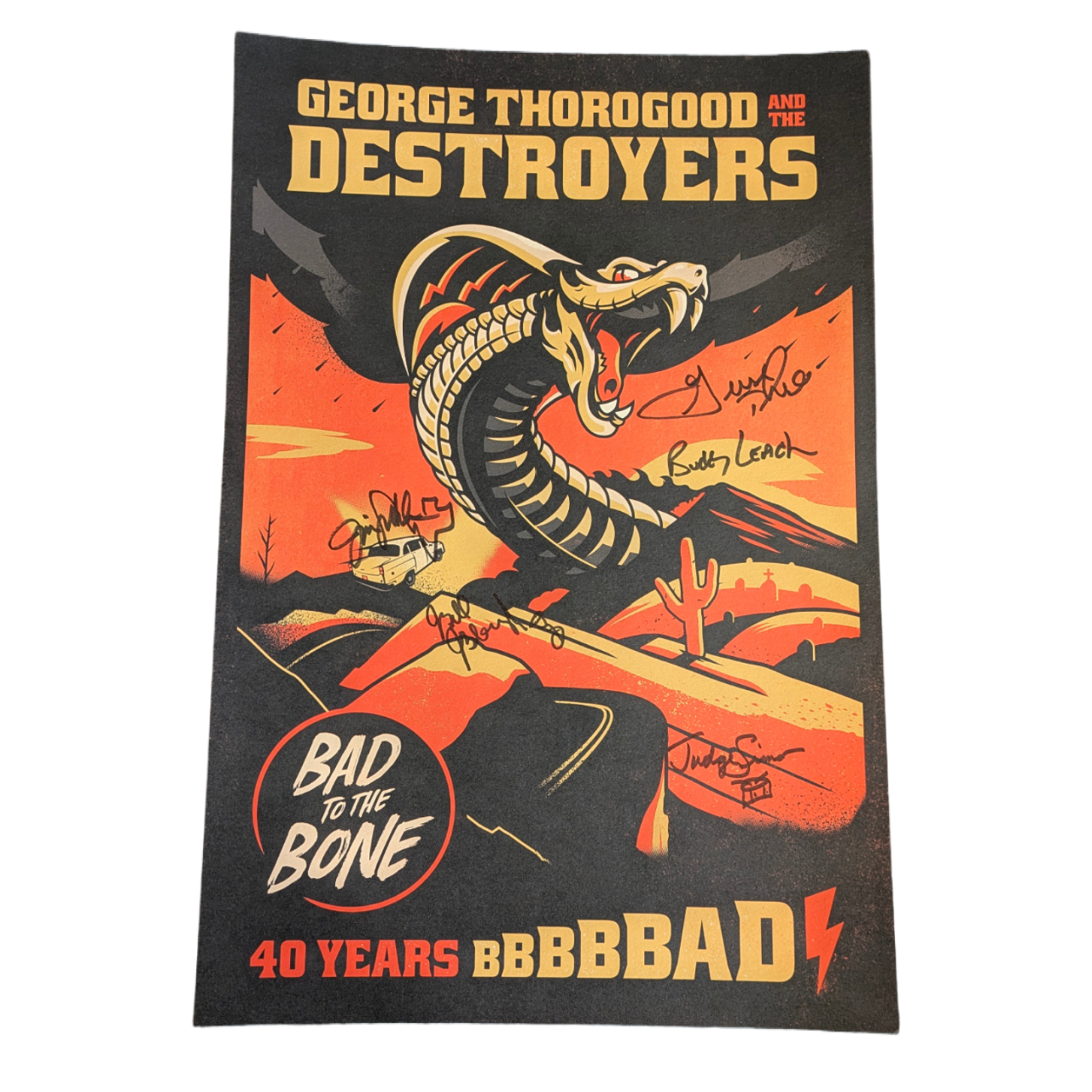 Autographed 40 Years BBBBBad Poster