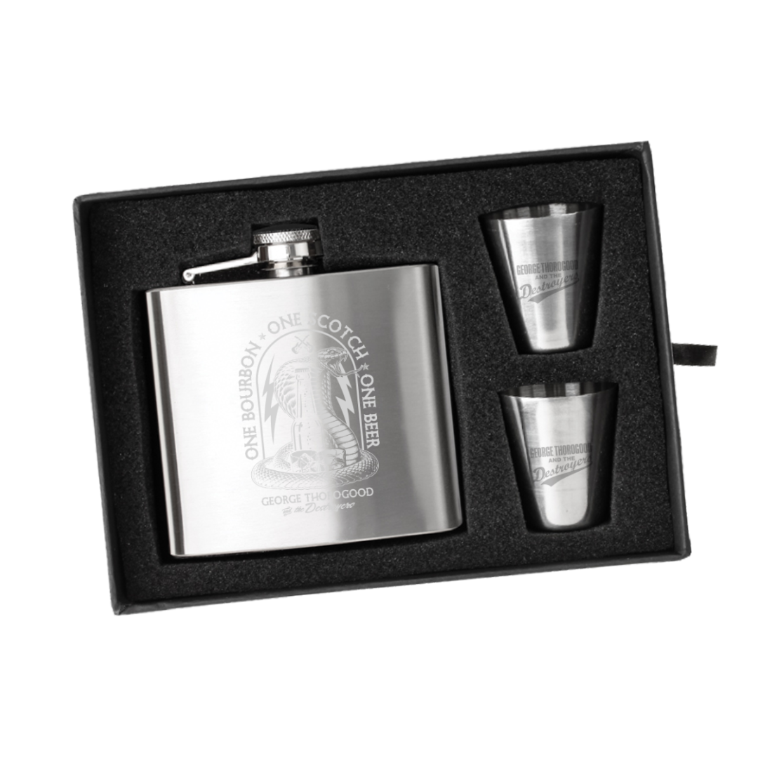 Flask &amp; Shot Glass Set