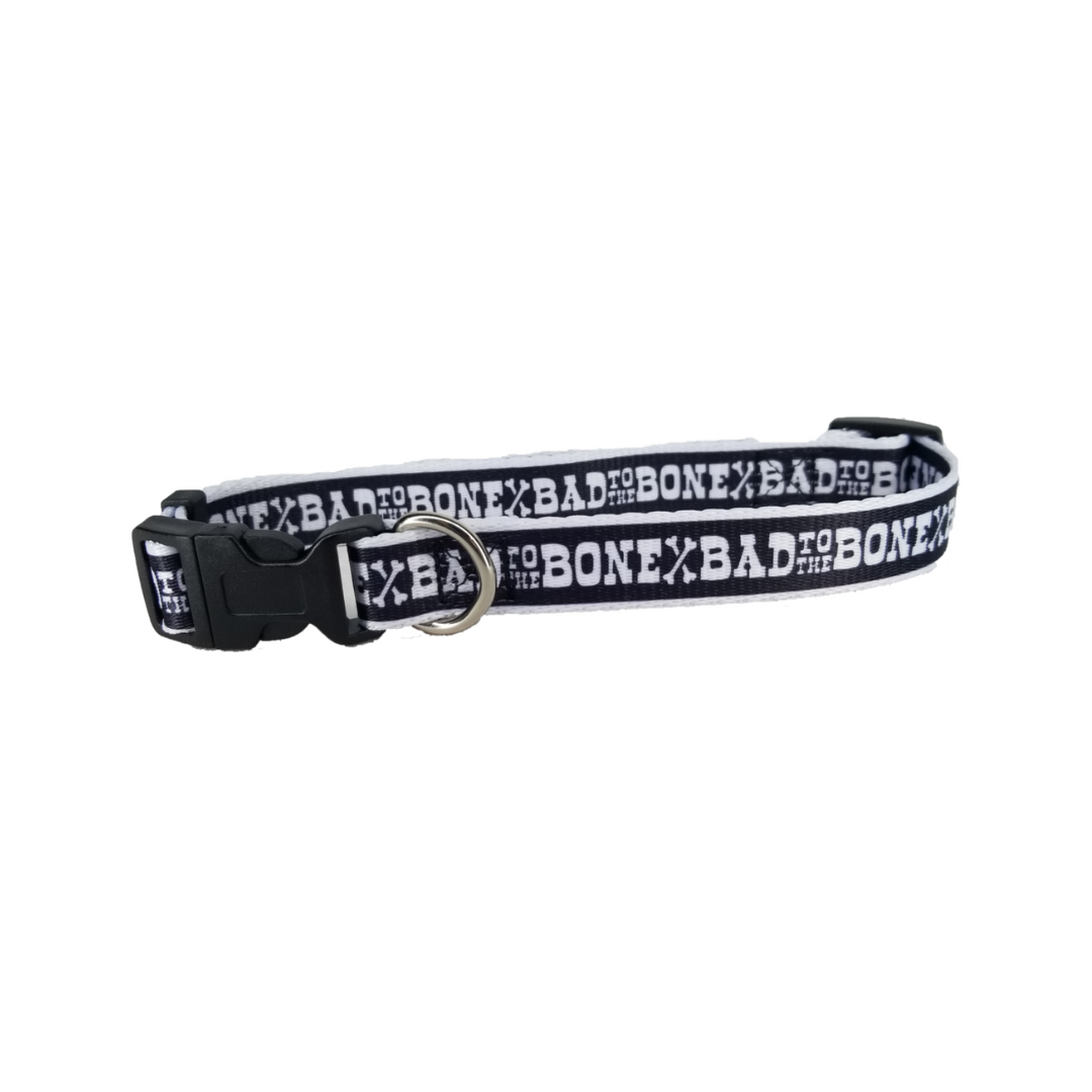 Adjustable Bad to the Bone Dog Collar