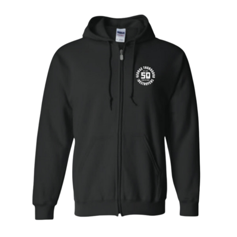 Bad All Over the World 50th Anniversary  Zip Front Hoodie