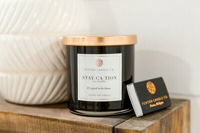 Black Luxury Soy Candles with Copper Lid - 9 oz net weight