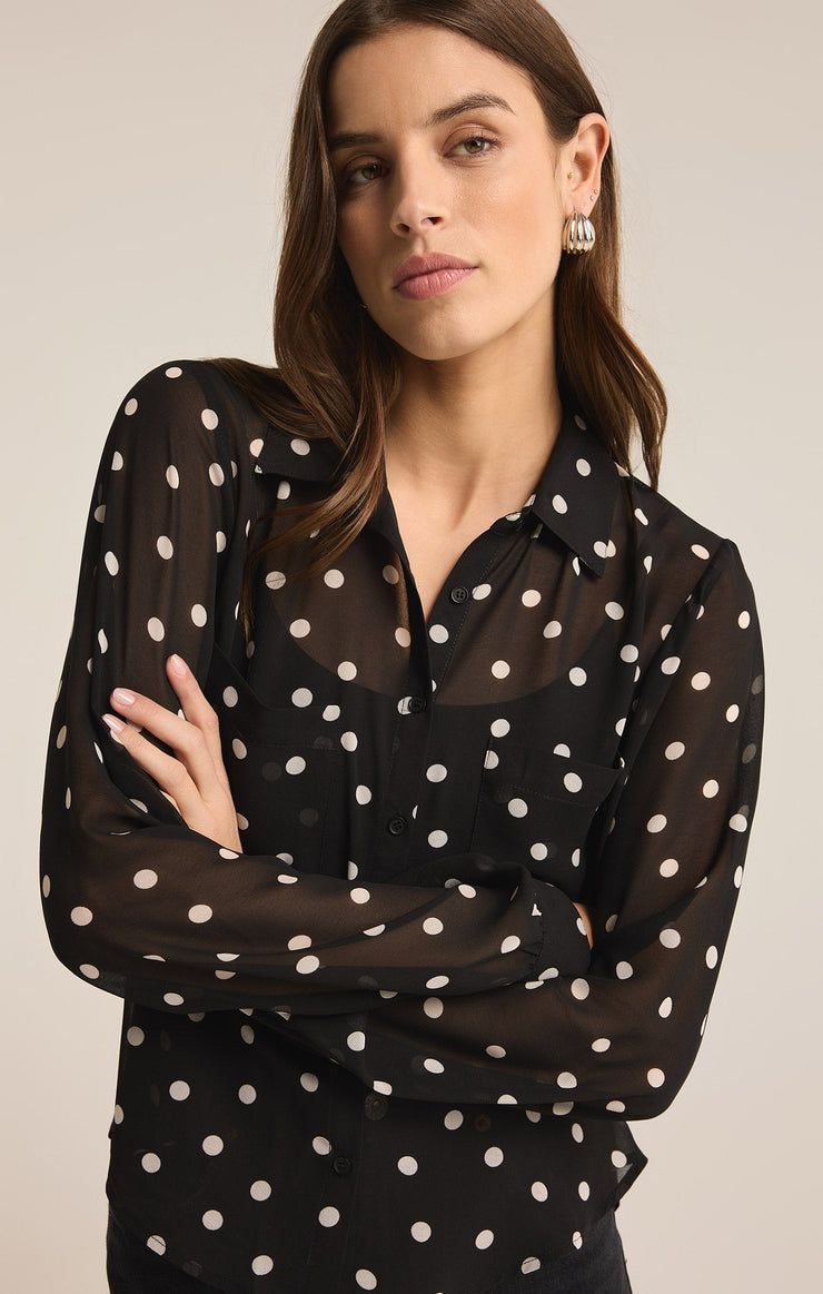 ZSupply Vivienne Polka Dot Blouse
