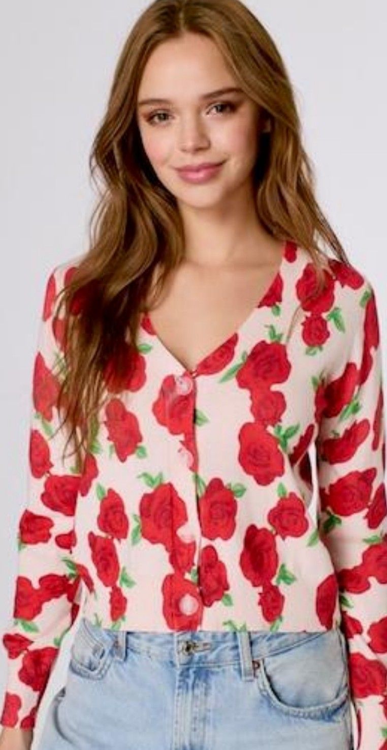 JSociety Roses Cardi