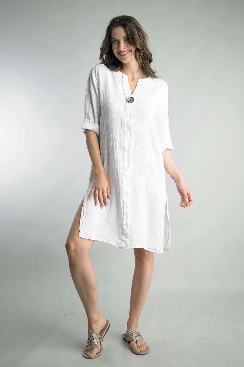 Tempo Paris 1921A Linen Button Dress