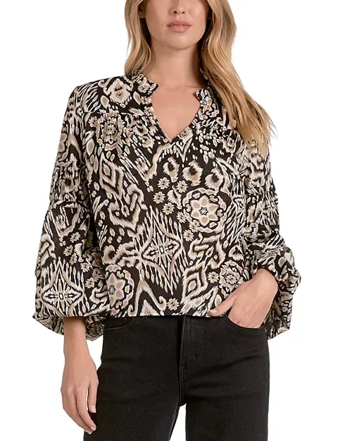Elan Acorn Print Top