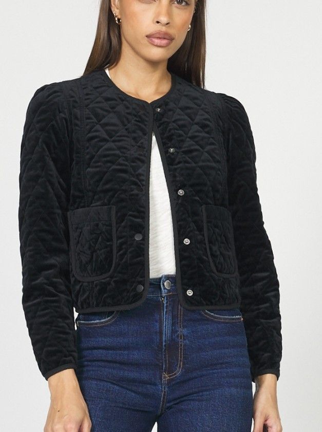 Dear John Kit Quilted Velvet Jacket
