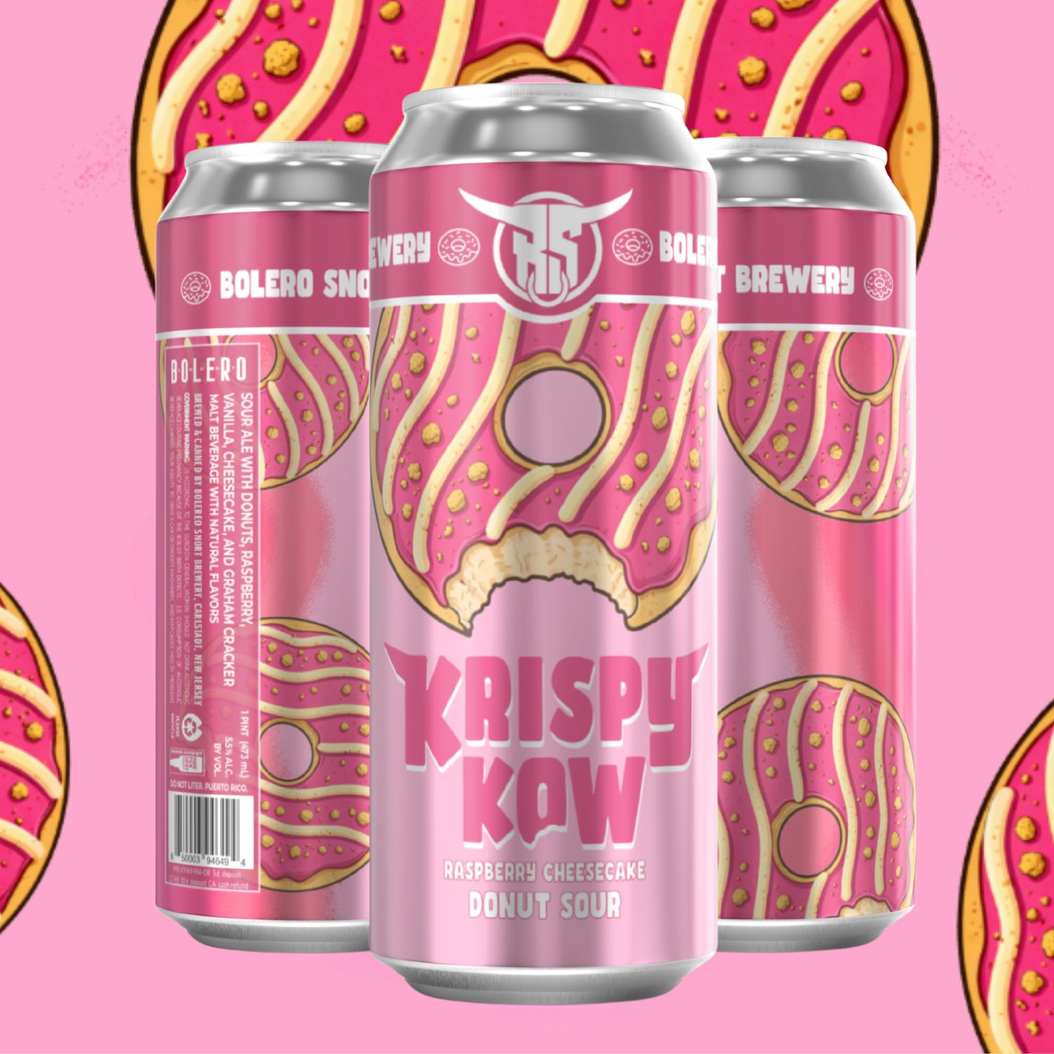 Krispy Kow: Raspberry Cheesecake Donut | 4pk Krispy Kow: Raspberry Cheesecake Donut | 4pk