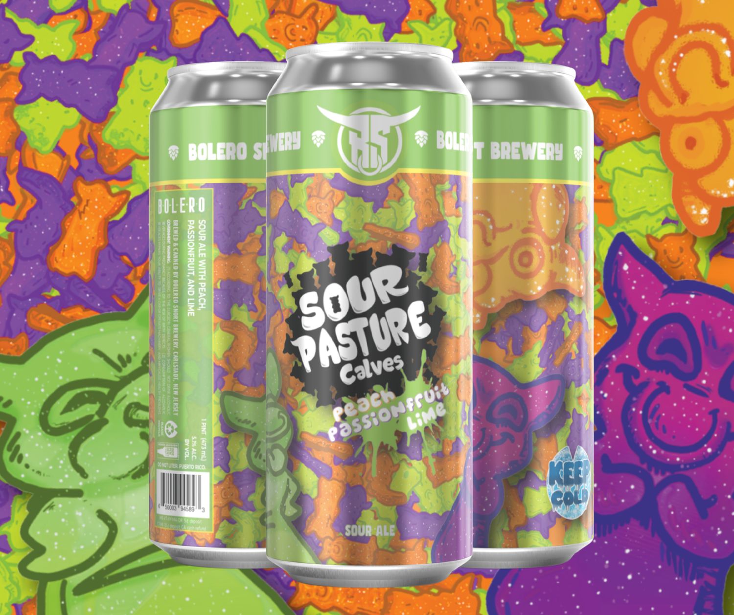 Sour Pasture Calves: Peach, Passionfruit, &amp; Lime | 4pk