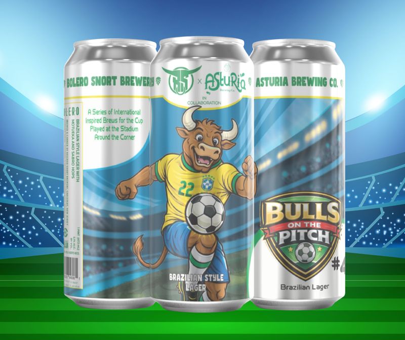 Bulls On The Pitch: Brazilian Style Lager | 4pk Bulls On The Pitch: Brazilian Style Lager | 4pk